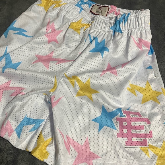Eric Emanuel White, Blue, Pink Athletic Shorts - Picture 2 of 4